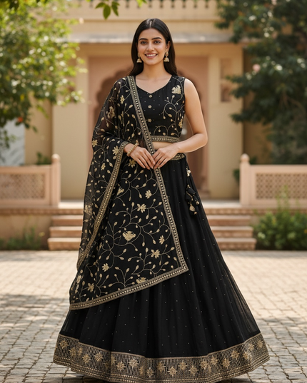 Black lehenga Choli set
