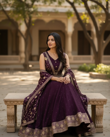 Purple lehenga Choli set