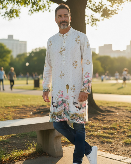 Digital print kurta for men