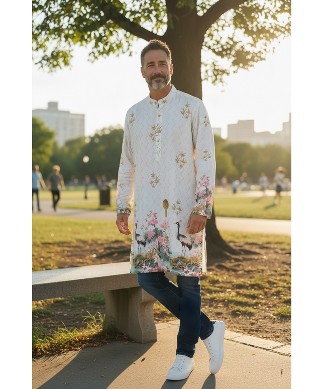 Digital print kurta for men