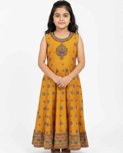 Silk Anarkali Kurti for little girls