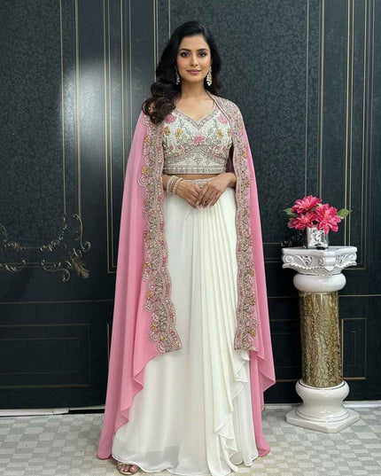 Lehenga saree : pink