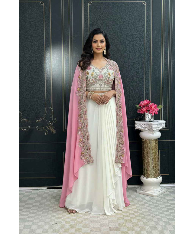 Lehenga saree : pink
