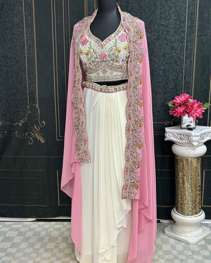 Lehenga saree : pink