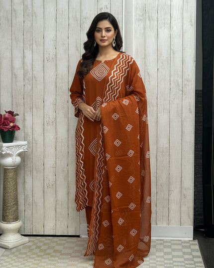 Rayon cotton Kurti palazzo set