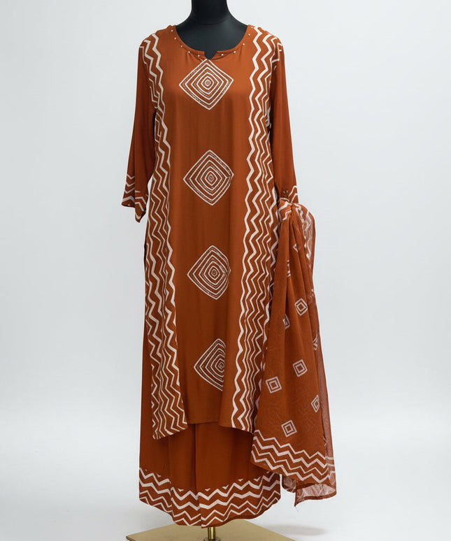 Rayon cotton Kurti palazzo set