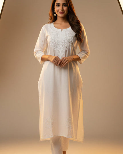 Cotton white Kurti