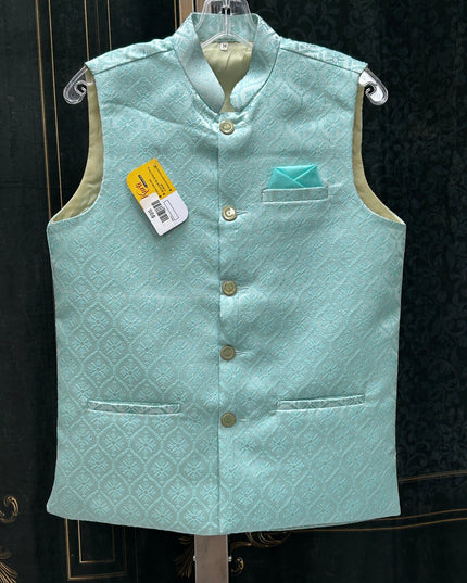 Light blue jacket for men’s kurta