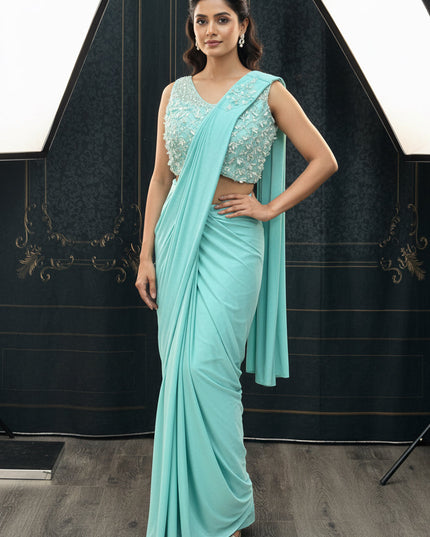 Ready to wear saree with hip belt / party wear