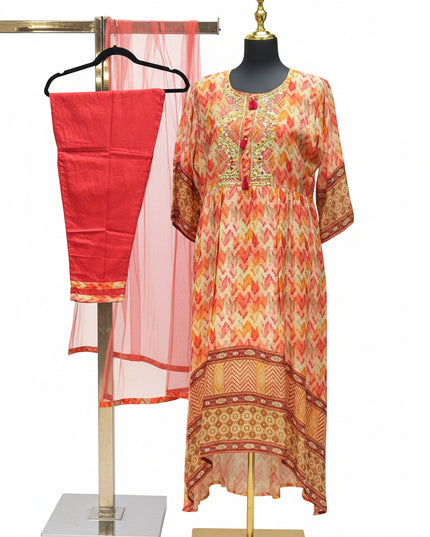 Chiffon kurti set