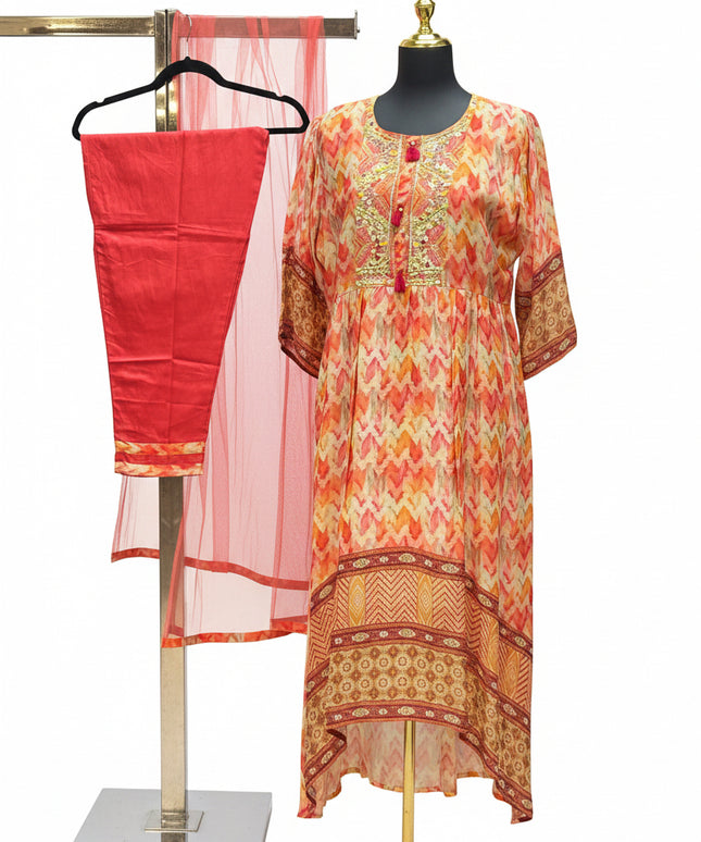 Chiffon kurti set