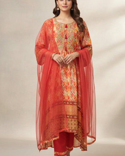 Chiffon kurti set