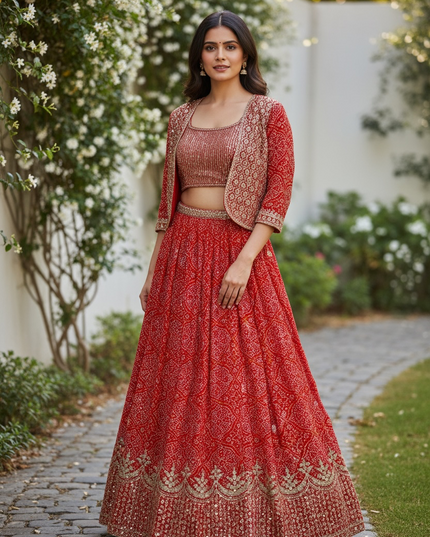 Bandhani print lehenga Choli set