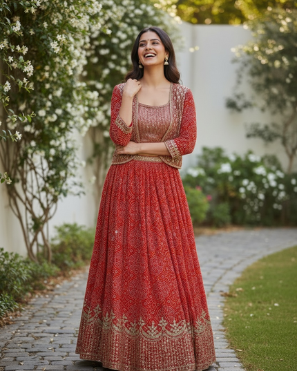 Bandhani print lehenga Choli set