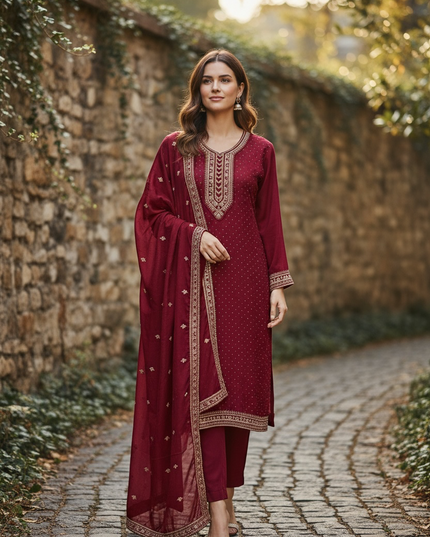 Silk salwar suit