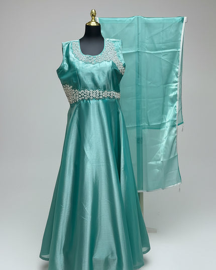 Tissue silk long dress : plus size