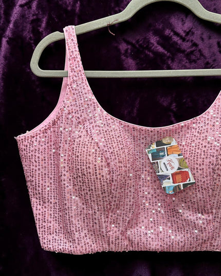 Pink Shimmer blouse : Sleeveless