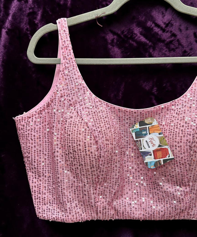 Pink Shimmer blouse : Sleeveless