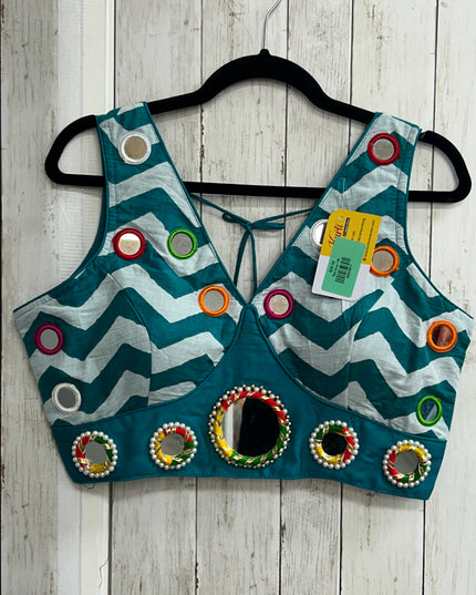 Cotton blouse with mirror