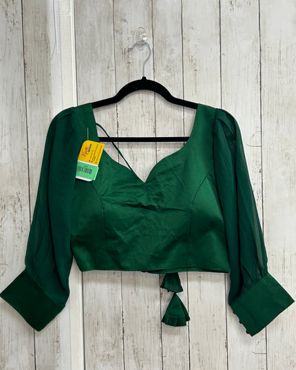 Green long sleeve blouse