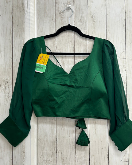 Green long sleeve blouse