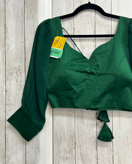 Green long sleeve blouse