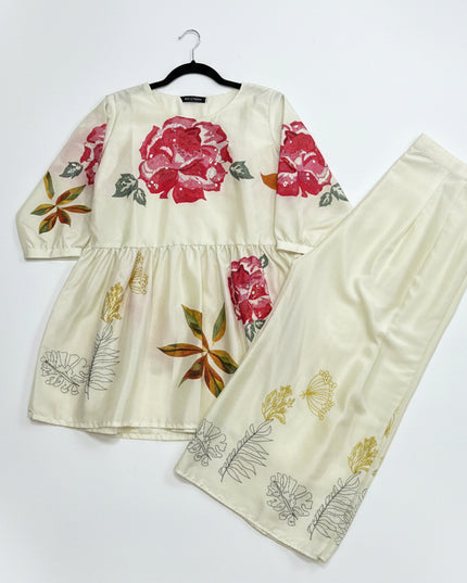 Crape silk co ord set