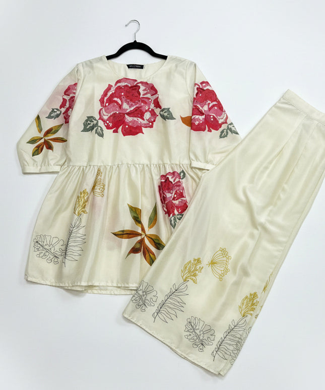 Crape silk co ord set