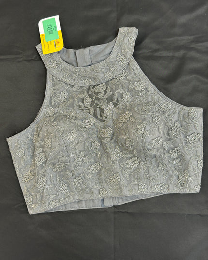 Grey halter neck blouse