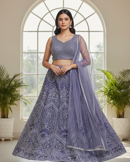 Lavender purple lehenga Choli