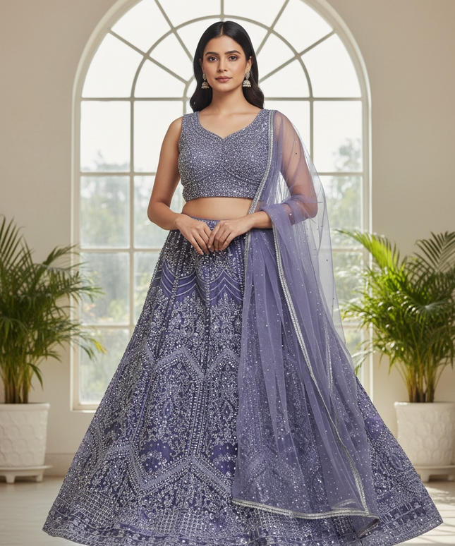 Lavender purple lehenga Choli