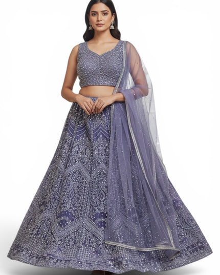 Lavender purple lehenga Choli