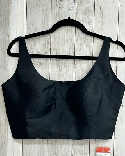 Satin silk sleeveless blouse : Black