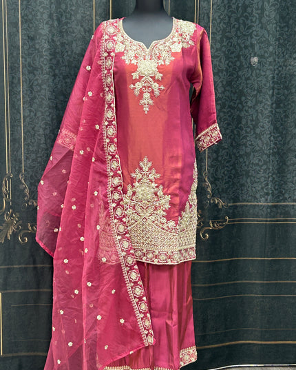 Tissue silk Plazzo suit