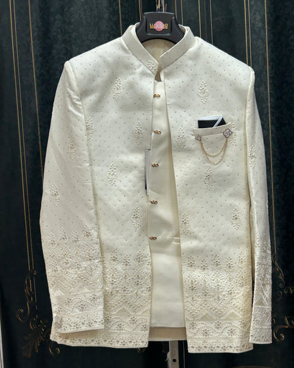 Three piece indo western sherwani