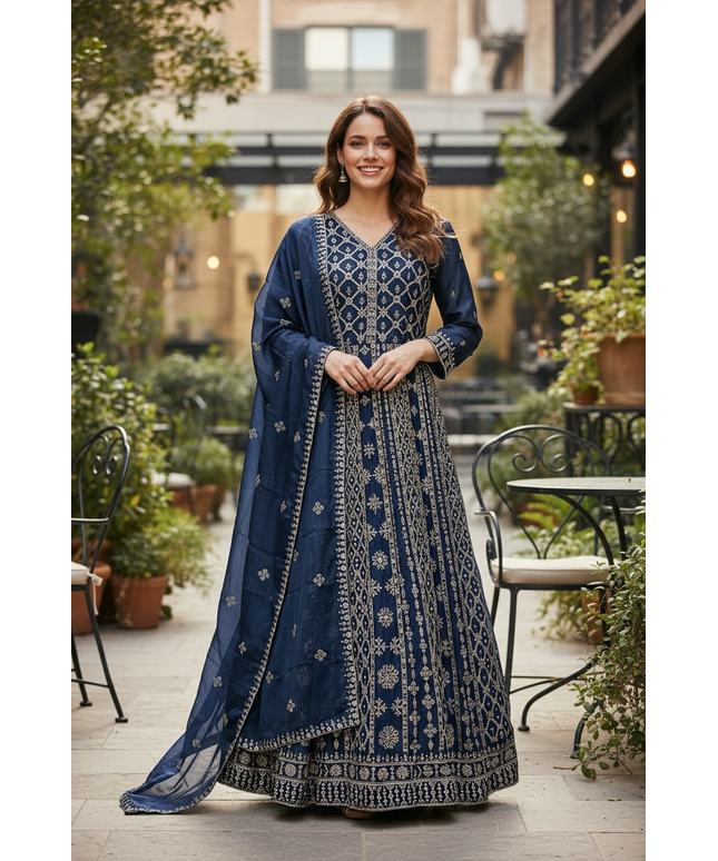 Party wear long gown - Kurti Connection USA