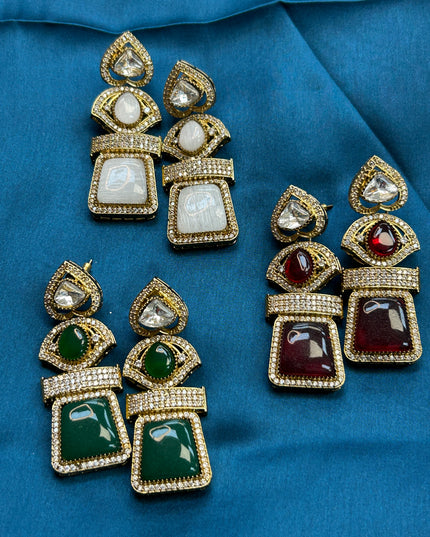 Mehandi polish earrings