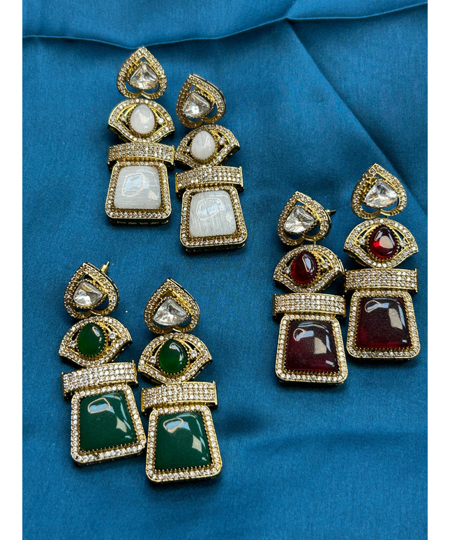 Mehandi polish earrings