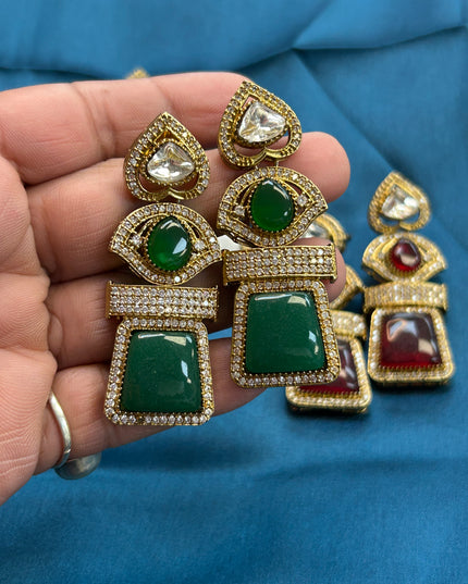 Mehandi polish earrings