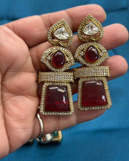 Mehandi polish earrings