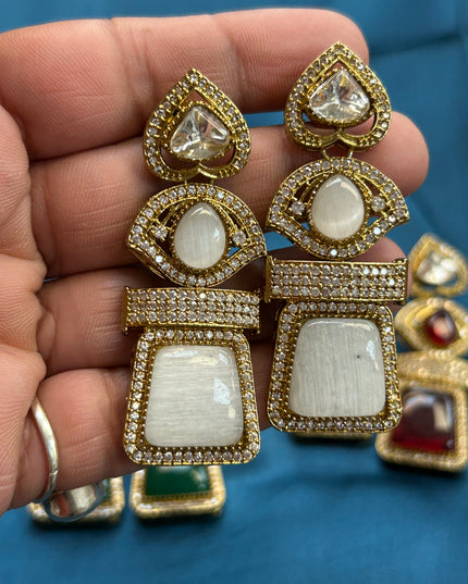 Mehandi polish earrings