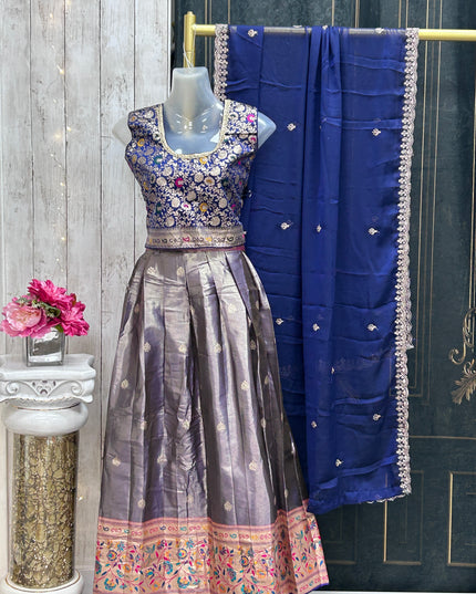 Pattu lehenga for girls