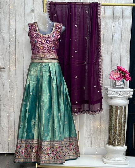 Pattu lehenga for girls