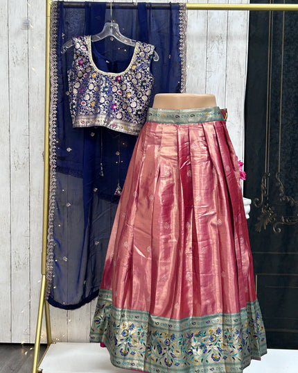 Pattu lehenga for girls