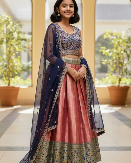 Pattu lehenga for girls