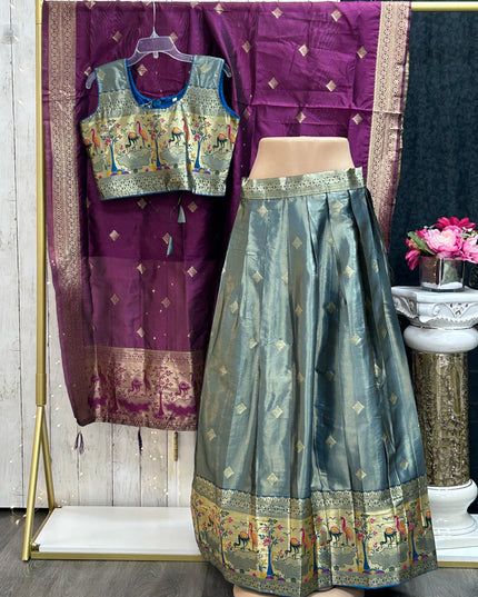 Pattu lehenga for girls