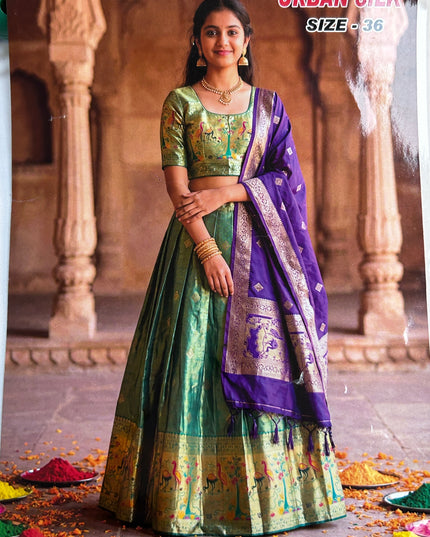 Pattu lehenga for girls