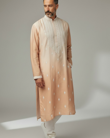 Light brown kurta pajama set