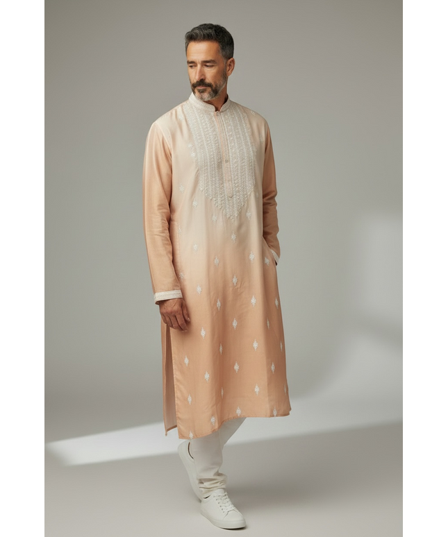Light brown kurta pajama set