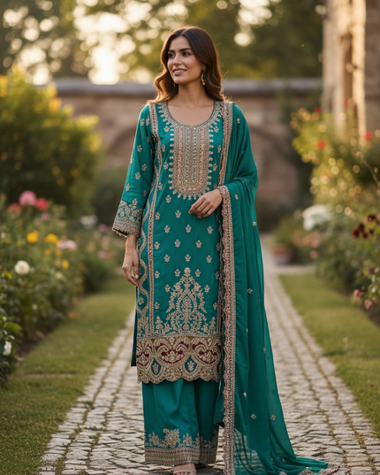 Party wear sharara set by Kurti Connection USA